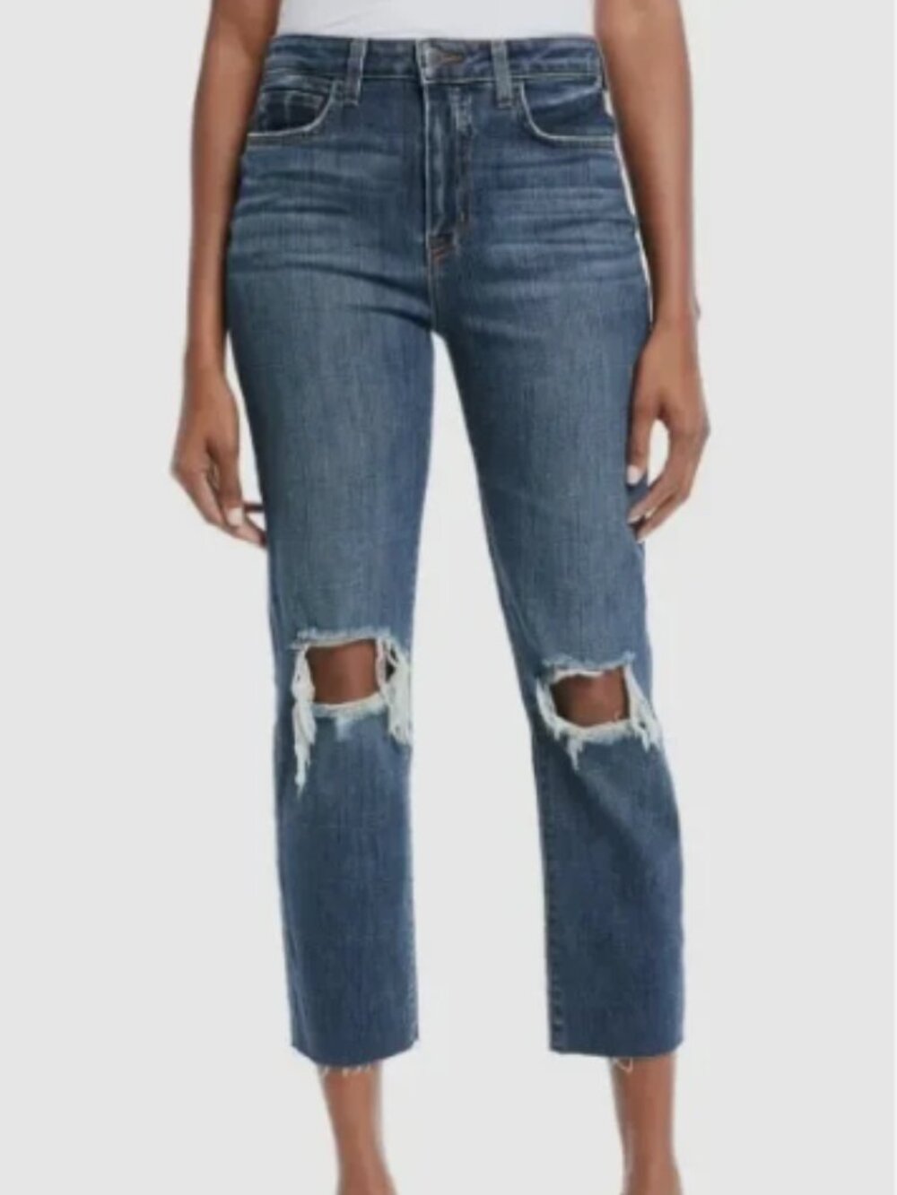 L'AGENCE Audrina High Rise Straight Jeans Size 25 -MSRP$265